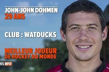 Notre compatriote John John Domen nommé meilleur hockeyeur du monde !